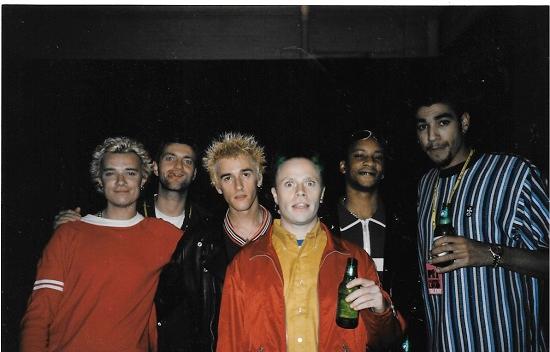 Keith Flint, The Prodigy and John Fairs on the set of MTV's 'Fashionably Loud'
