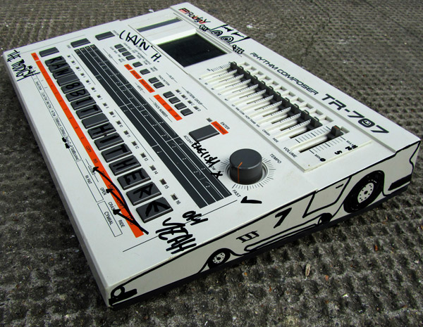 Liam's original TR-707 was given away in Red Cross charity auction