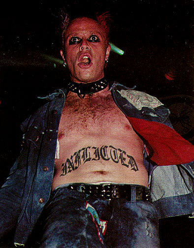 Keith Flint Inflicted tattoo